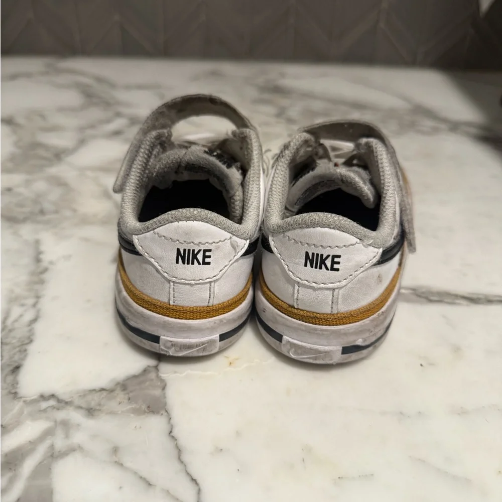 $18 ADD ON Nike blazers 7.5c boys girls low brown‎ gold white
